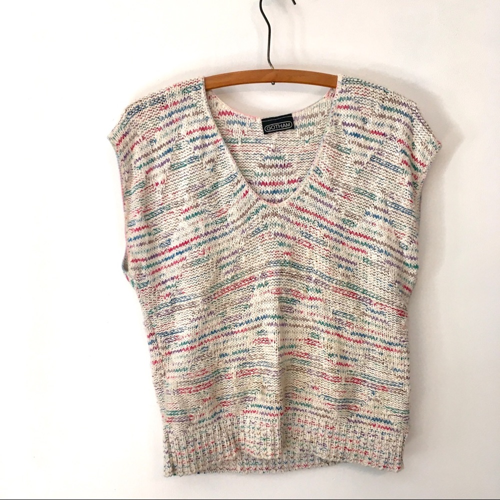 Vintage 80s chunky knit Loose Fit Zigzag Knit Top